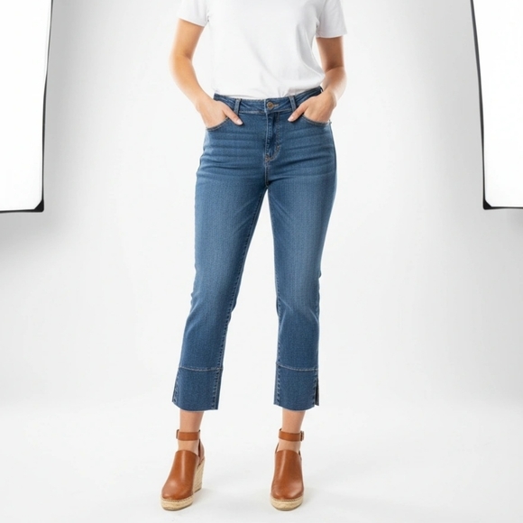 d. jeans Denim - d. jeans Women's Straight Leg Blue Pedal Jeans